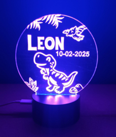 Lamp T-Rex met Naam en  of Geboortedatum