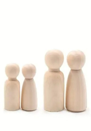 Houten Peg Doll Familie set 2