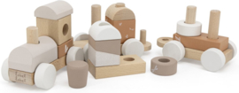 Label Label Blokkentrein Nougat met of zonder geboortegegevens