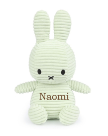 Nijntje Knuffel Corduroy Mint met of zonder Naam