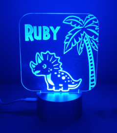 Lamp Triceratops met Naam en  of Geboortedatum