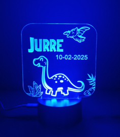 Lamp Brontosaurus met Naam en  of Geboortedatum