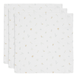 Jollein Hydrofiel luiers Lovely Birds 3 pack met of zonder naam