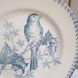 Ontbijtbordje met vogels van Boch "Fauvette"