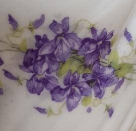 Mooie franse suikerpot met paarse bloemetjes