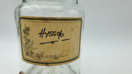 Oude glazen pot uit drogisterij (5)