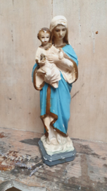 Moeder Maria beeldje( met de blauwe cape)