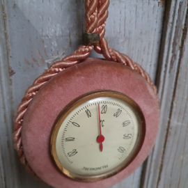 Thermometer van roze velours