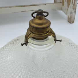 Puntgave franse hanglamp van glas ( evt 2)