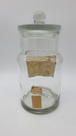 Oude glazen pot uit drogisterij (5)