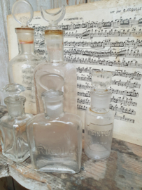 Set van 5 Glazen flesjes