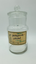 Oude glazen pot uit drogisterij (1)