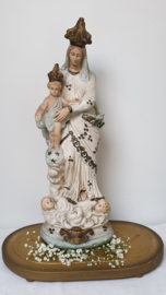 Gipsen Mariabeeld in mooie pasteltinten,  46 cm