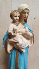 Moeder Maria beeldje( met de blauwe cape)