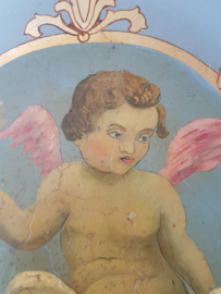 Schildering van een engel op een houten paneel