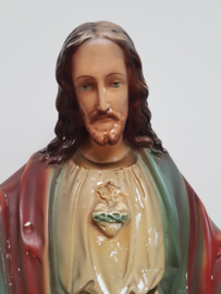 Groot Jezusbeeld in Rood/Groen