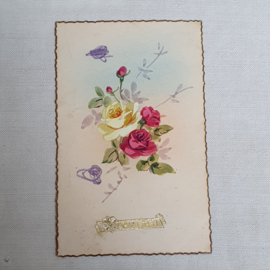 oude bloemen ansichtkaart