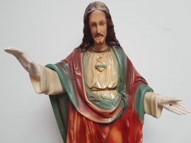 Groot Jezusbeeld in Rood/Groen