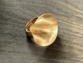 goud kleurige ring met plooi