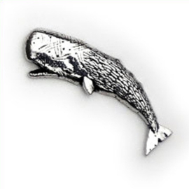 Tinnen speldje/pin Walvis