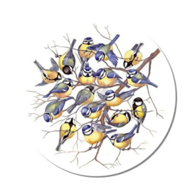 Ronde onderzetter Koolmeesjes