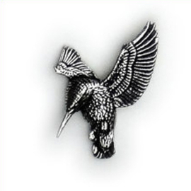 Tinnen speldje/pin IJsvogel