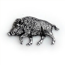 Tinnen speldje/pin wild Zwijn