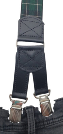 Hendrik Gold bretel ruit groen ( 4 clips )