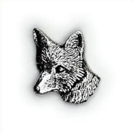 Tinnen speldje/pin Vos hoofd