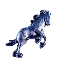 Tinnen speldje/pin paard Shire
