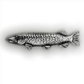 Tinnen speldje/pin Snoek