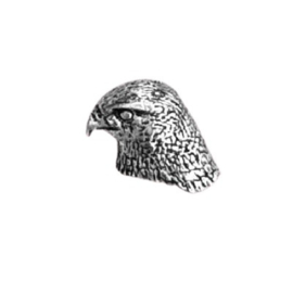 Tinnen speldje/pin  Havik hoofd ( nieuw )