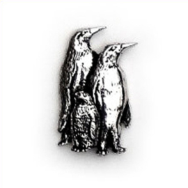 Tinnen speldje/pin Pinguïns