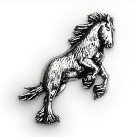 Tinnen speldje/pin paard Shire