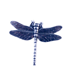Tinnen speldje/pin Libelle