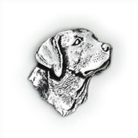 Tinnen speldje/pin Labrador