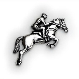 Tinnen speldje/pin Springpaard