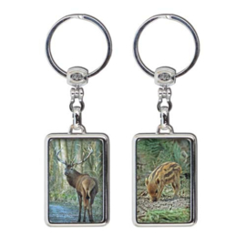 Sleutelhanger Edelhert & Wild zwijn