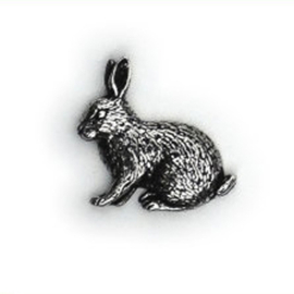 Tinnen speldje/pin Konijn