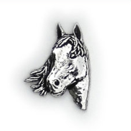 Tinnen speldje/pin Paarden hoofd
