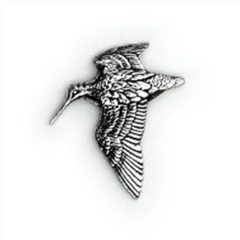 Tinnen speldje/pin Houtsnip