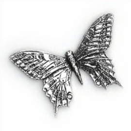 Tinnen speldje/pin Vlinder groot