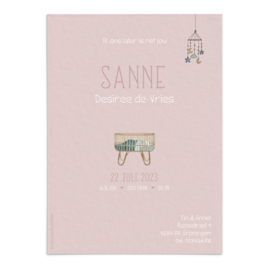 Geboortekaart  Sanne