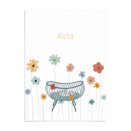 Geboortekaart Aisha - zomer!