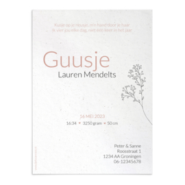 Geboortekaart Guusje