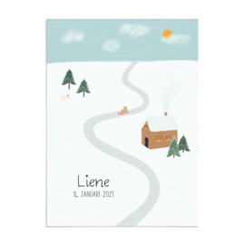 Geboortekaart Liene - winterwonderland