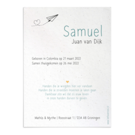 Geboortekaart Samuel