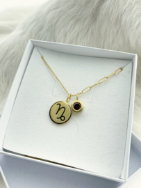 Combi Ketting Sterrenbeeld - Capricorn Goud