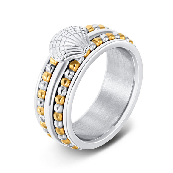 Samengestelde iXXXi ring Salted Shell Zilver
