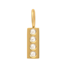 iXXXi Jewelry Charm Design Rectangle Goudkleurig